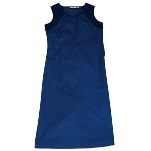 Blue Professional Dress Norm Thompson Business Casual Sz XSP Vintage Sleeveless